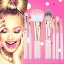 7pcs/set Wood Makeup Brush Foundation Contour Concealer Blush Pen Beige