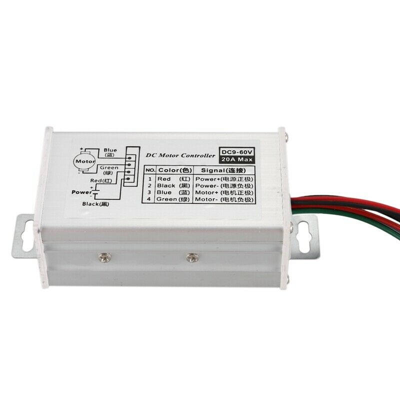 DC 9V 12V 24V 48V 60V 20A Motor Speed Controller Regulator Driver PWM 25KHz L8Z8