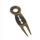 1PCS Personalised Golf Pitch Fork Mark Divot Repair Tool W/ Ball Marker Silcer