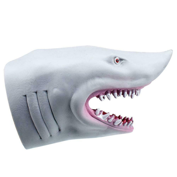 Plastic Shark Hand Puppet for Story TPR Animal Head Gloves Kids Toys Gift #gib