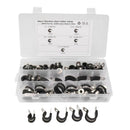44pcs Stainless Steel Rubber Lined P Cable Clips Hose Pipe Clamps for Boat RV