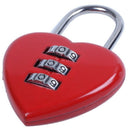 Heart Shaped Luggage Resettable Combination Padlock D6X1