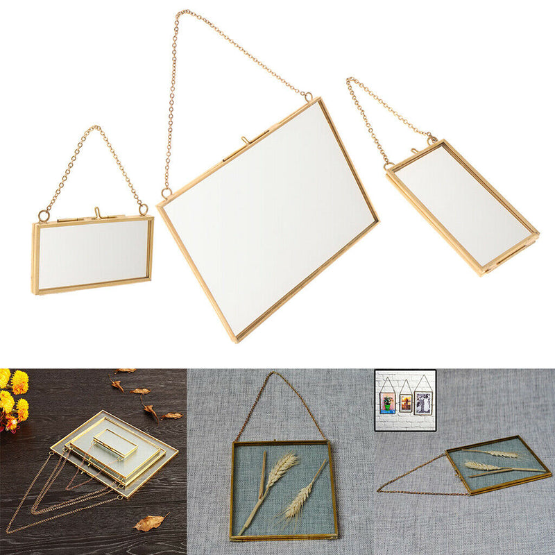 3xVintage Dual Sided Hanging Clear Picture