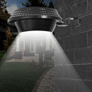 Round Solar Wall Light Waterproof Outdoor Landscape Lamp (Light Control)