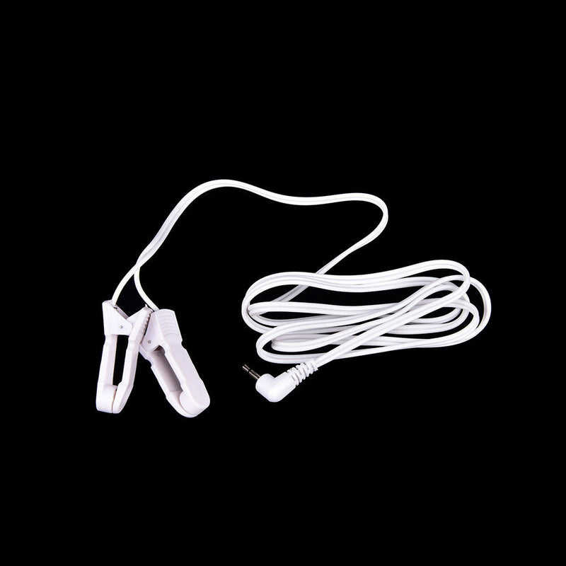 Electrode Lead Wires with 2 Ear Clips for Tens Machine Massager 2.5m_shN`US
