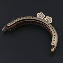 8.5cm Metal Plum Blossom Frame Kiss Clasp Lock Arch for Bags Making Bronze