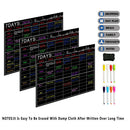 Magnetic Dry Erase Calendar Set 16X12 Inch Whiteboard Weekly Planner Organi W5S1