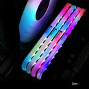 2pcs RGB RAM Heatsink Desktop PC DDR DDR3 DDR4 Memory Heat Spreader (White)