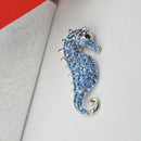 2pcs Crystal Rhinestone Seahorse Fashion Brooch Pin Pendant Party Jewelry