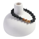8mm Men's Natural Lava Rock Stone Elastic Charm Yoga Beads Bracelet Jewelry-Gift