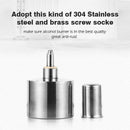 200Ml Alcohol Burner Biology Chemistry Dental Lab Lamp With Wick Leather Cr H2W1