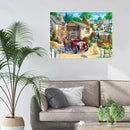 5D DIY Full Round Drill Diamond Painting Artless Village Cross Stitch Decor A