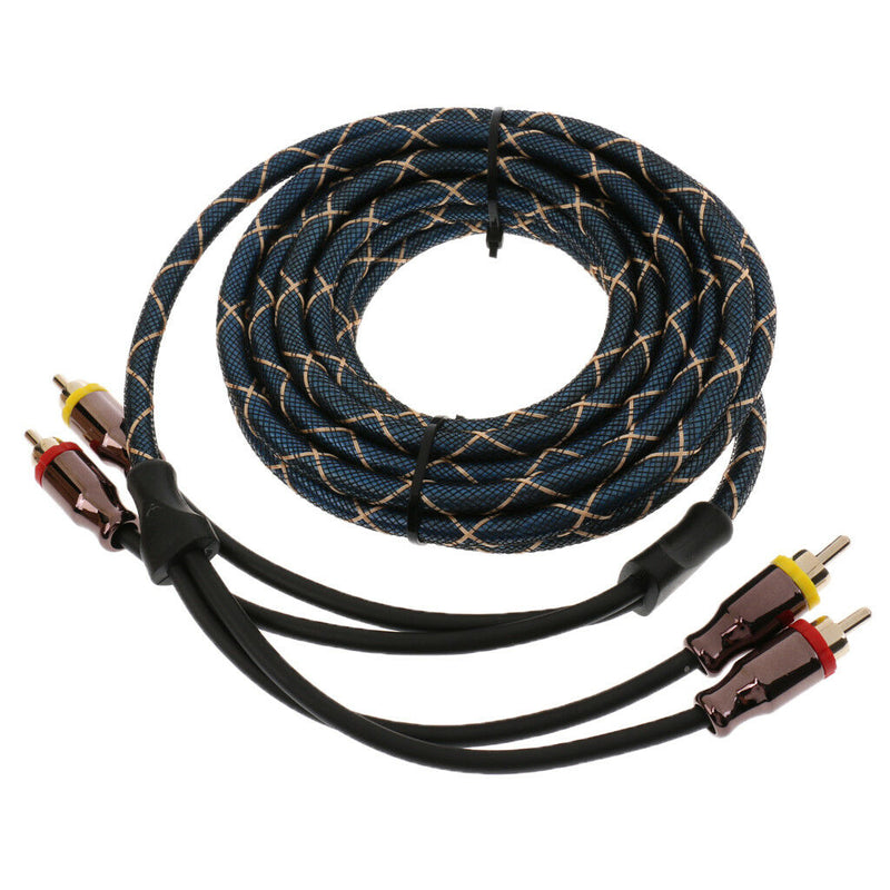 4.5m Car Audio Stereo Amplifier Speaker RCA Interconnect Cable Wire Plug