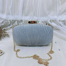 Fashion Women Ruched Clutch Evening Bag Ladies Party Wedding Bride Wallet D