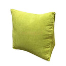Triangular Lumbar Cushion Back Support Travel Pillow Car Seat Chair S-Green
