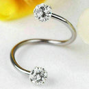 Crystal Stainless Steel Twist Ear Helix Cartilage Earring Stud Body Pierc D N2S8