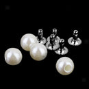 100 Ivory Pearls Studs Beads 8mm Rivets Leather Bag Clothes Decor Crafts DIY