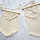 2 Pcs Macrame Wall Hanging Small Art Woven Wall Decor Boho Chic Home Decora O1J8