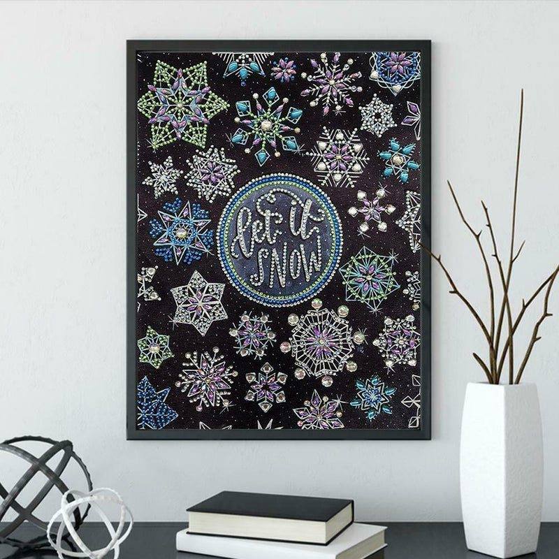 5D DIY Special Shaped Diamond Painting Snowflake Cross Stitch Craft Kits