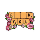 Creative Clothing Bags Women Men Metal Lapel Pin Flower Letter Drip Brooch