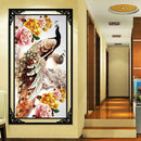 Peacock DIY 5D Diamond Painting Embroidery Cross Stitch Kit Home Wall Decor
