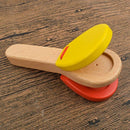Children's Wooden Percussion Instrument Castanet Clapper Creative Long Hand T4N4