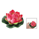 Floating Foam Red Lotus Flower Fish Tank Decoration Ornament Q4Z9