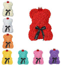 25Cm Bear Of Roses Flowers Teddy Bear With Crown Wedding Festival Diy Surpr