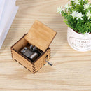 Retro Wooden Hand Cranked Birthday Music Box Gift Household Decor Ornament