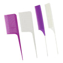 4 Pieces ABS Plastic Fine Sectioning Weave Highlighting Foiling Hair Comb