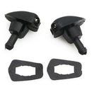 2Pc Universal Car Window Windshield Sprayer Spray Nozzle Wipper Washer Black New