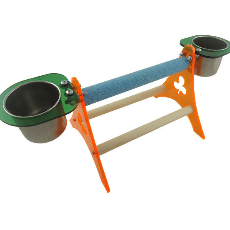 Large Bird Toys Chew Parrot Grinding Colored Emery Tripod Stand Parakeet HAS