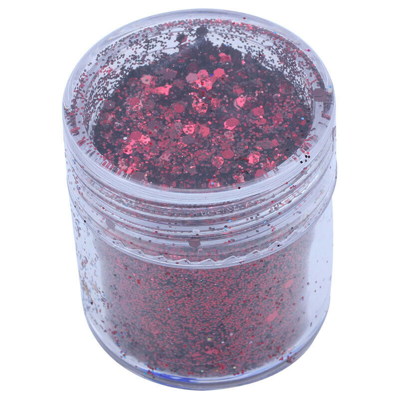 5 bottle Glitter Eye Shadow Nail Art Face Body Tatto Powder U6H2