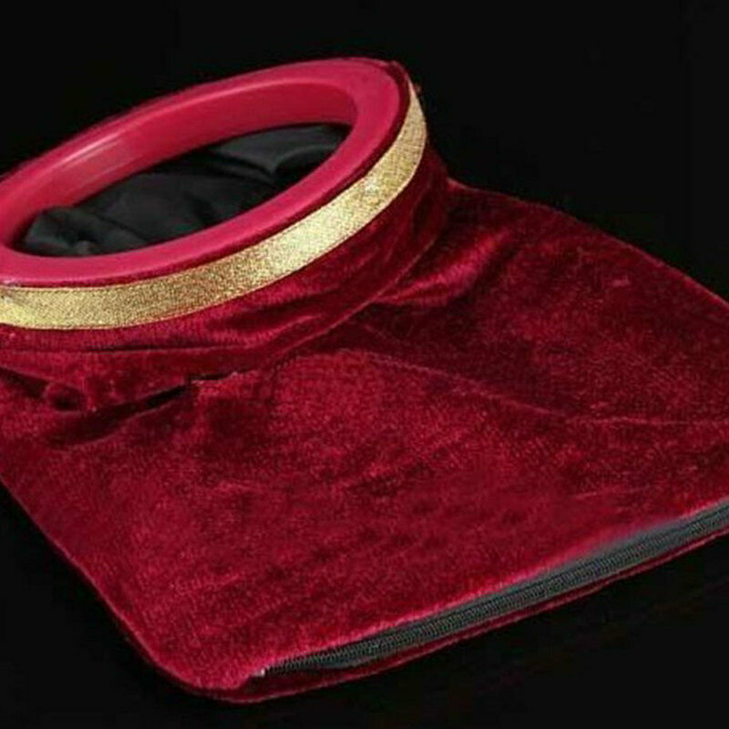 Wine Red Magic Change Bag Magicians Stage Props With Handle Appear/Disap MUW