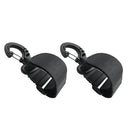 2pcs Nylon Kayak Canoe Paddle Clip Holder Keeper for Boat Fishing Raft Black