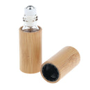 Natural Bamboo Refillable Empty Makeup Essential Oil Roller Bottles 5ml