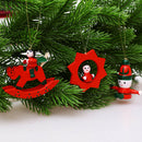 24pcs/box DIY Painted Christmas Tree Pendants Hanging Ornaments Kids Toys A