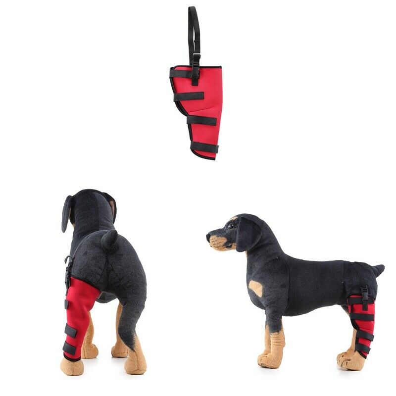 Pet Left Rear Leg Brace Dog Knee Pads Dog Support Brace for Left Leg Hock JoO6P9