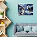 5D DIY Full Drill Diamond Painting Snow Wolves Cross Stitch Embroidery Kits