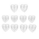 200x Clear Heart Shape Tea Light Cups Candle Container Box for Valentine's Day