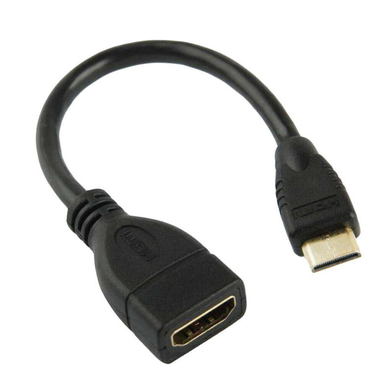 2 Piece 17CM Mini HDMI Male To HDMI Female Converter Adapter Cable For Video