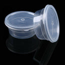 10pcs Round Food Containers Plastic Clear Storage Deli Pots w/ Lids Takeaway Box