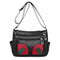 Retro Mummy Leather Flower Shoulder Totes Women Multi-zipper Crossbody Bags