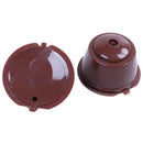 i cafilas 4pcs Dolce Gusto Plsatic Refillable Coffee Capsule with Spoon Bru
