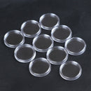 10Pcs 25mm Applied Clear Round Cases Coin Storage Boxes Capsules Holder CYJBTOCA
