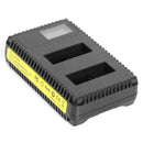 Smart LCD Display Dual Port USB Battery Charger for GoPro Hero 7 6 5 Black
