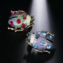 Fashion Fashionable Woman Crystal Accessories Wedding Gifts Pin Red Alloy L K1D7