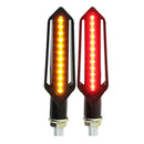 2x Red Yellow Two-Color Running Water Motorcycle Steering Signal Light sfs IXP