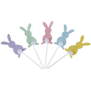 5pcs/set easter bunny eggs trees long ears rabbit cake toppers party suppliesME