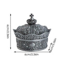 Metal Crown Jewelry Box Princess Earrings Necklace Ring Storage Case Organizer
